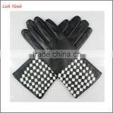 Ladies Fashion Nappa Sheep Weaving Leather Gloves thumbnail-1