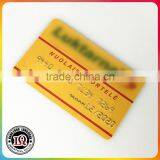 Plastic Embossing Number Card