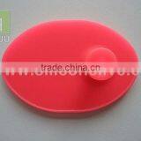 Ladies Red Oval Shape Silicone Facial Brush / Beauty Brush thumbnail-1