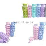 Made of High-quality Environmental Borosilicate Unique Glass Water Bottle With Silicion Sleeve thumbnail-3