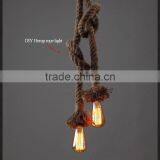 Retro DIY Art Hemp Rope Pendant Light 100cm Creative Hemp Rope E27 Lamp Length Can be Customized thumbnail-3