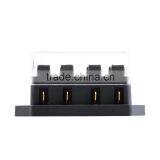 4 Way Fuse Box DC 12V 24V Max DC 32V Circuit Car Trailer Auto Blade Fuse Box Block Holder ATC ATO 2-input 4-ouput Wire thumbnail-2