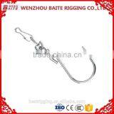 Carabiner Wholesale China Supplier Hardware Steel Nickel Plated Pig Nose Ring With S Hook and 4293W Hook in Rigging Manufacturer thumbnail-1