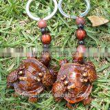 Retro Rosewood Wooden Tortoise Bead Key Chain Wholesale Custom thumbnail-5