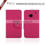 New Arrival PU Leather Mobile Phone Case for HTC One M7 Case for HTC