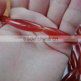 Natural Red Carnelian Beads Gemstones Red Agate Faceted Rice Beads 8*12mm thumbnail-5