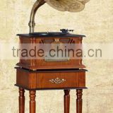 old-fashioned phonograph loudspeakers antique Europe type restoring ancient ways the phonograph new vinyl player