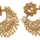Indian Exclusive Beautiful Charming Kundan Stone Partywear Polki Earrings For Women & Girls thumbnail-3