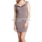 Body Slimming Clothes Wide Strap Fashion Black Girl in Evening Dresses Vintage 50s Stripping Black 100% White Rayon Dresses thumbnail-5