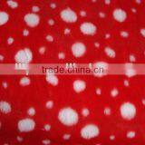 Red printed 100% polyester pv plush super soft pv plush fabric