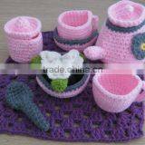 efan handmade wholesale crochet tea set in stock