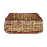 Beautiful Water Hyacinth Fruit Basket/ Fruit Tray With Handle Woven Storage Basket thumbnail-4