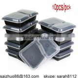 2 Compartment Microwave Safe 1000ml disposable plastic Food Container with Lid/Divided Plate/Lunch Tray with Cover, 10 Pack                        
                                                Quality Choice