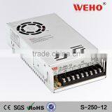 S-250-12 With CE RoHS Approved 12v 20a ac to dc Power Supply