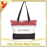 Promotional Canvas Tote Bags With Zippered Main Compartment thumbnail-3