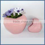 Pink Heart Shape Porcelain Home Decor Flower Vase thumbnail-6