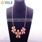 >>>Fashion Lady Women Banquet Accessories Three Flowers Acrylic Charm& Choker Necklace Pendant/ thumbnail-1