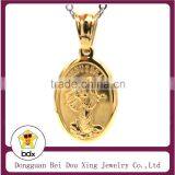 Birthday Gift Wholesales Gold Plated Stainless Steel Christ Blessed Virgin Mother Mary Madonna Catholic Miraculous Medal Pendant thumbnail-1