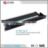 LY-PP5-16-A 19"1U Telephone Panel 50 Ports 8P4C Cat55e Unshielded Patch Panel