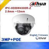 Original Dahua IPC-HDBW4300R-Z 2.8mm ~12mm VF Motorized Lens Network POE IR IP Dome Camera 3MP Network Camera