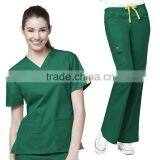 China Manufacturer TC Medical Uniform Scrub Top Sale / PolyCotton Medical Scrubs, Nursing Scrubs OEM Scrub Sets, thumbnail-3