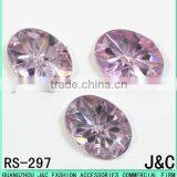 15 * 20 Oval Shape Pink Acrylic Stone