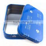 Rectangular Metal Earphones Tin Can Tin Storage Box Sale