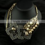 Vintage anti gold plated necklace woman jewelleries