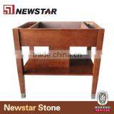 Solid Wood Material Bathroom Corner Vanity Bases