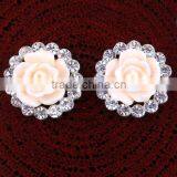 Floral Patterned Diamond Rhinestones With Chiffon Flower DIY Hair Accessories thumbnail-2