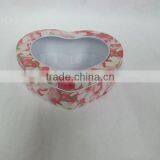 Heart Shape With Window Tin Box