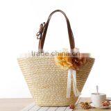 Wholesale Stock Straw Beach handbag,holiday beach straw flower adorned handbag (LCHHB120)