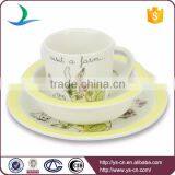 Fashional 3pcs Cute Round Ceramic Children Dinnerware thumbnail-1