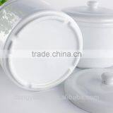 China Factory Wholesale Plain White Ceramic Porcelain Glazed Stew Pot, Soup Tureen With Lid , Serving Cooking Pot thumbnail-3