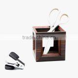 Office Desk Square Wooden Hollow Pen Holder, Stationery Storage Holder thumbnail-4
