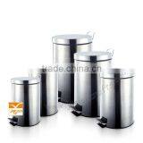 Stainless Steel Trash Can /Pedal Bin Set of 5 With Plastic Inner Box thumbnail-1