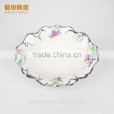 Stock Fashion Golden Ceramic Plate/ceramic Diet Plate on Sale thumbnail-2