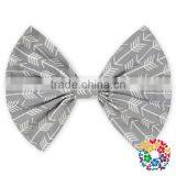 Fashion Hot Sale Blue White Stripe Seersucker Hair Bows 5" Boutique Hair Bows thumbnail-6