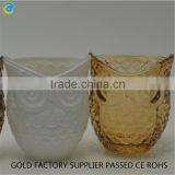 Cute Owl Head Shape Candle Holders Glass for Kids thumbnail-3
