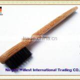 Black Hard Bristle Family Adult Bamboo Toothbrush With Names thumbnail-3