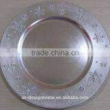 SILVER FOIL PP PLASTIC CHARGER PLATE thumbnail-1