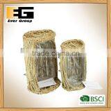 Natural Rattan Baskets Garden Planter Decoration Tray thumbnail-1