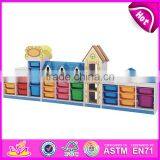 Wholesale Cheap Cartoon Kids Preschool Toy Shelf Wooden Daycare Furniture W08C187 thumbnail-2