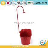 17 Inch Decorative Metal Planters Galvanized Pots for Plants Zinc Plant Pot thumbnail-2