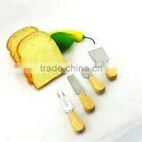 4pcs Good Quality Cheese Knife Set,Cheese Tool,Bamboo Handle thumbnail-1