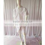 95% Cotton 4 Solid Colors Man and Women Short Sleeve Pyjamas Soft Sweat Steaming Clothes Spring and Summer Waffle Sleepwear thumbnail-5