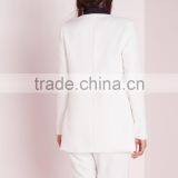 Korean Style Women Monochrome Lapel Tailored Blazer thumbnail-5