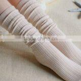 Double Cylinder Plain Color Ribbed Woman Wool Socks thumbnail-1