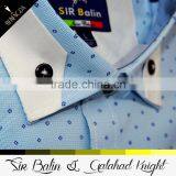 China Factory Direct Supply Latest Men Collar Designs Different Types Shirts With Blue Corner thumbnail-2