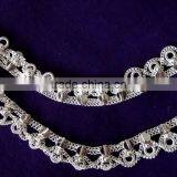 SILVER TONE Chain Payal ANKLETS Feet Bracelet PAIR thumbnail-2